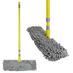 Швабра Флеттер 2-стор.Мамонтенок чистолюб микрофибра бархат+лапша, телескоп.ручка (30) Сер