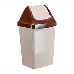 Контейнер для мусора СВИНГ 15л Беж.мрамор 0,43х0,269х0,235м
